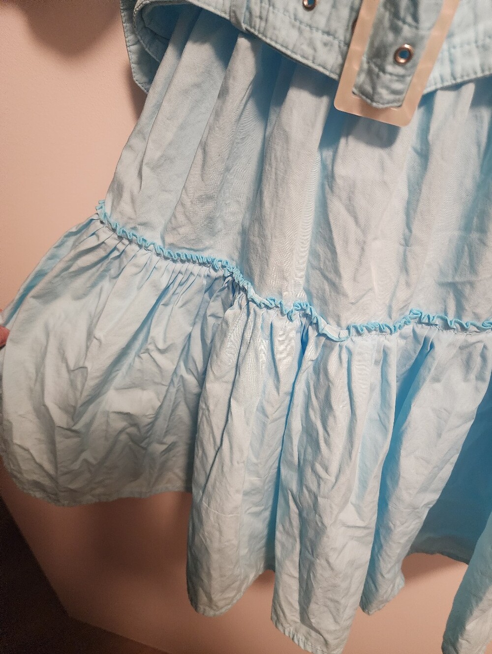 Light Blue Ruffle Dress - Picture 5 of 5